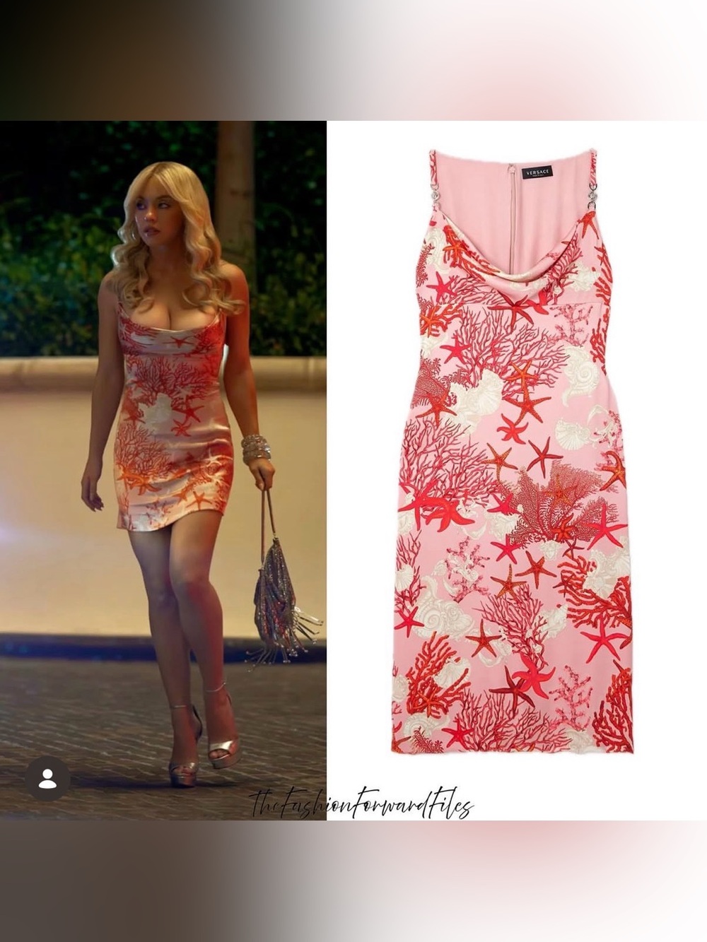 VERSACE BAROCCO SEA SILK SLIP DRESS